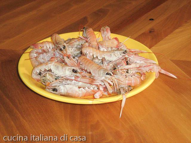 compe pulire gamberi scampi