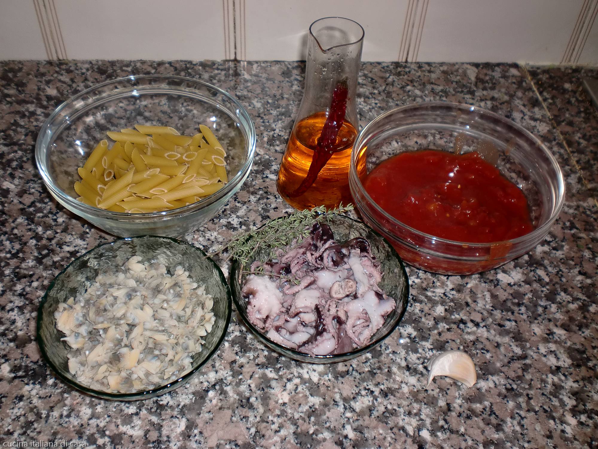 ingredienti penne polipetti