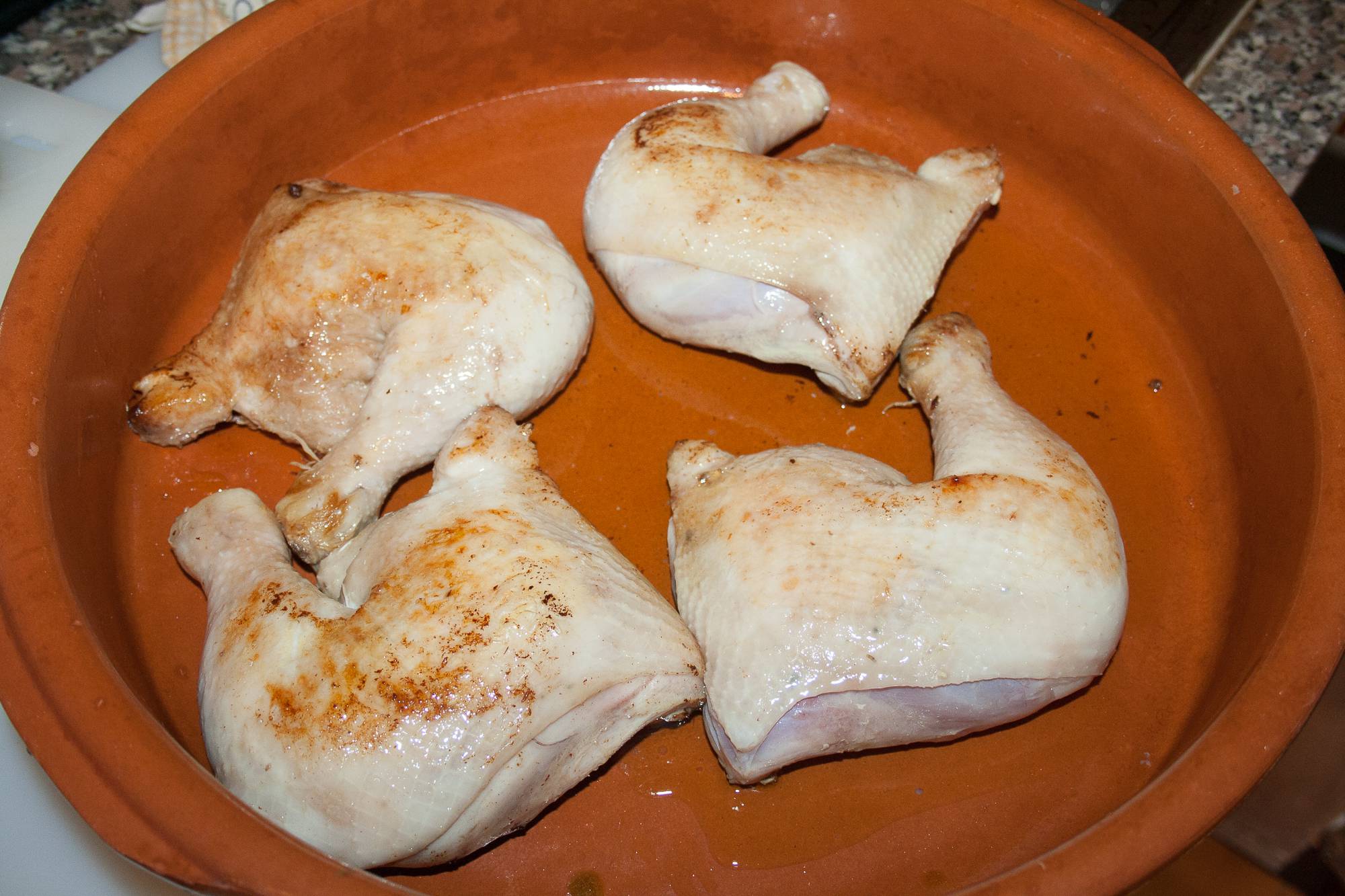 cosce pollo in pirofila