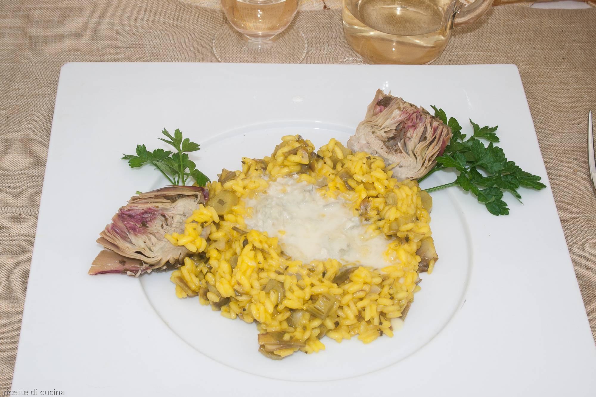 risotto con fonduta