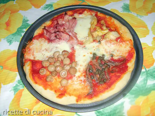 presentare pizza 4 stagioni