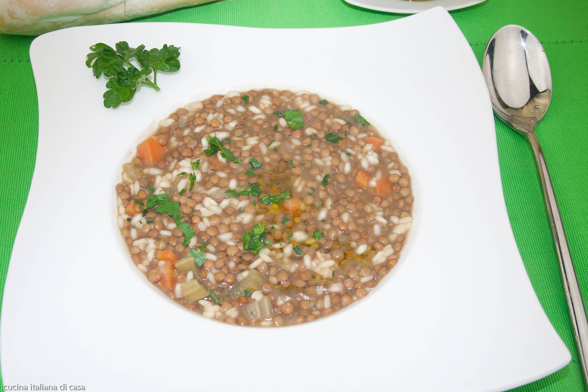 zuppa lentichie e riso