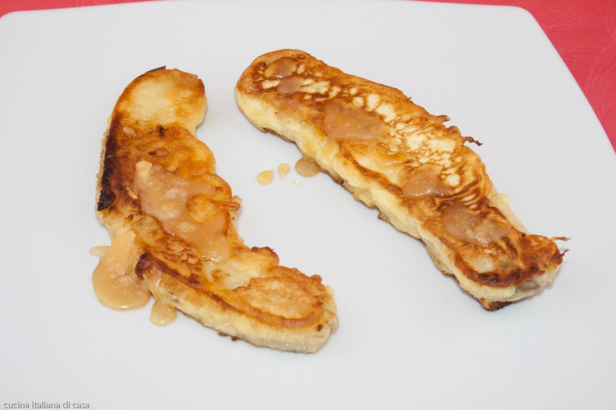 caramello su banana fritta