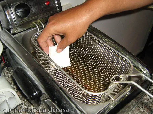 mettere gnocco fritto in friggitrice