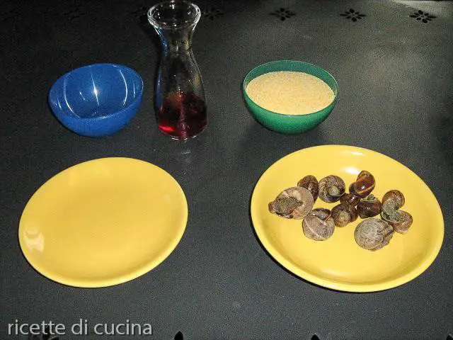 lumache con mais e aceto di vino