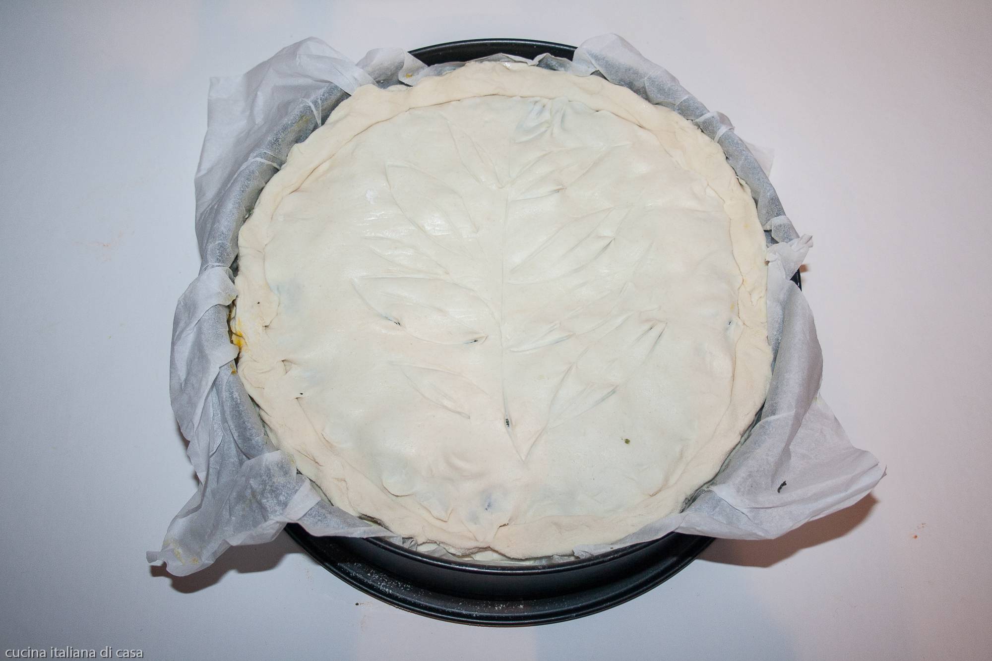 chiusura torta pasqualina