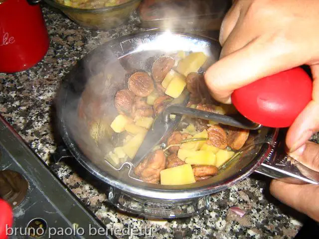 passare castagne con patate