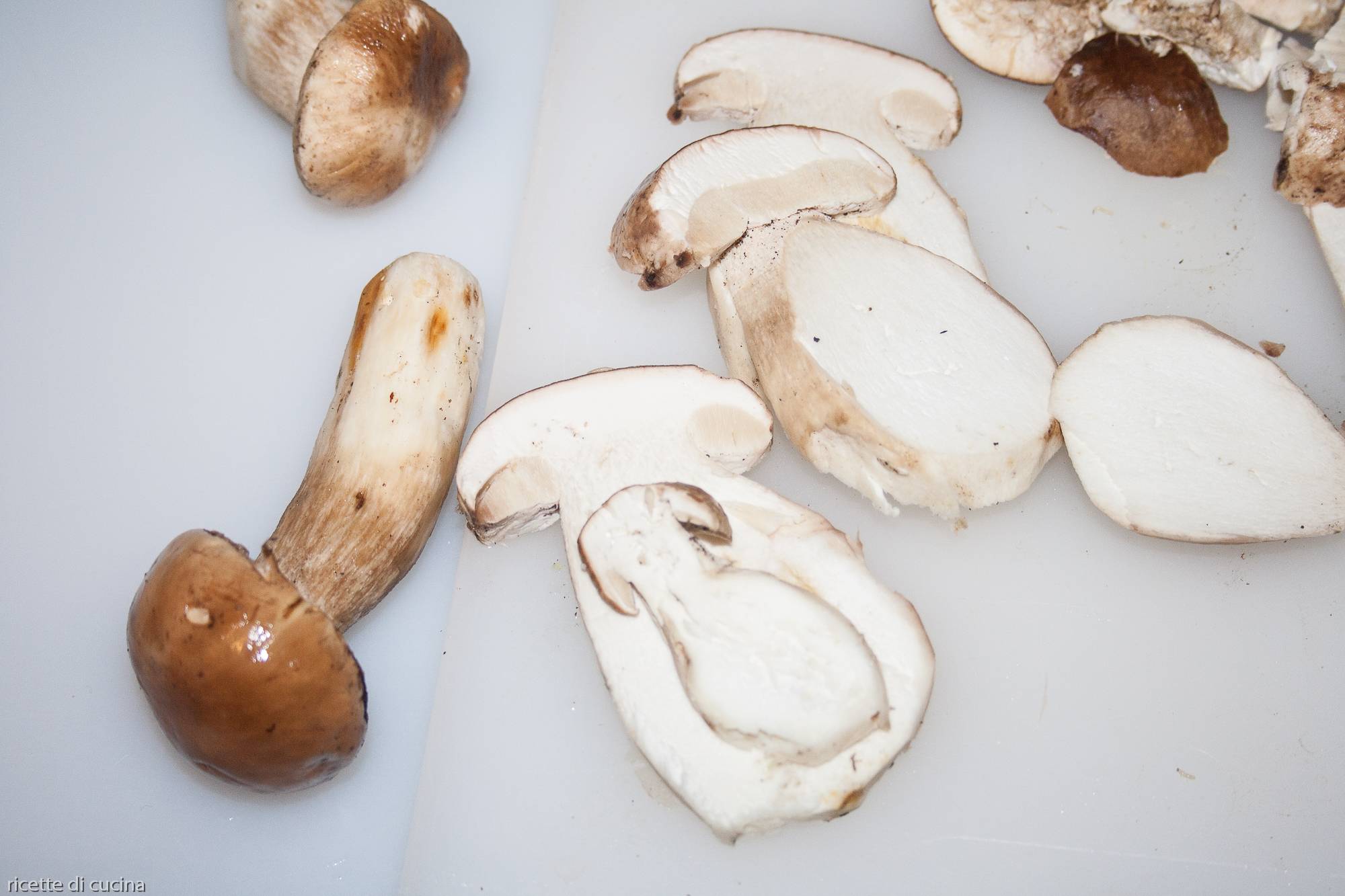 funghi porcini tagliati