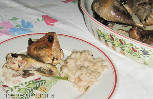 faraona tartufata con cannellini