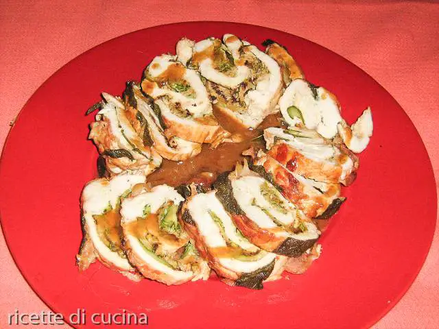 ricetta arrotolato petto pollo