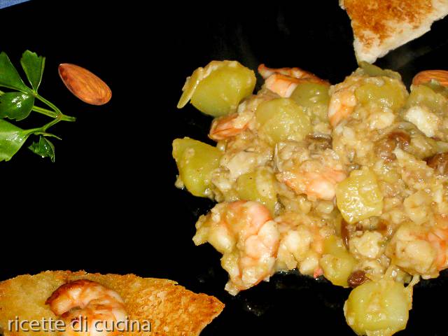 ricetta curry platessa gamberi