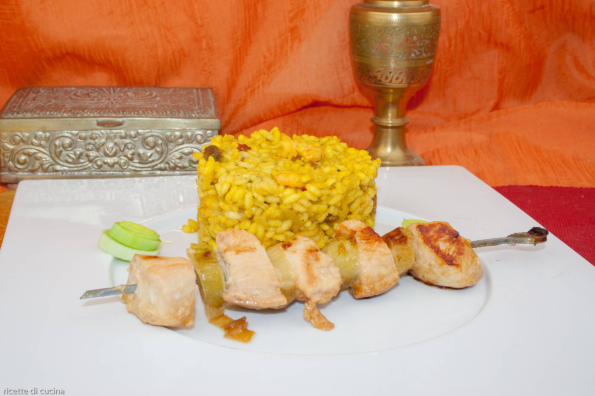 ricetta spiedini pollo