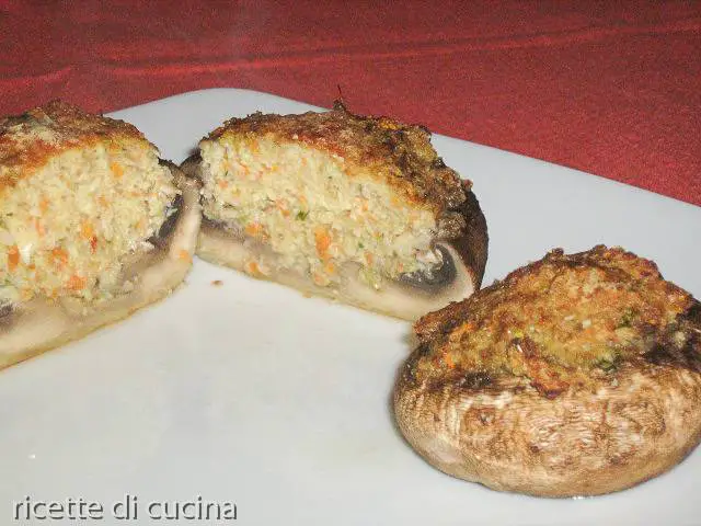 ricetta funghi champignon ripieni verdure