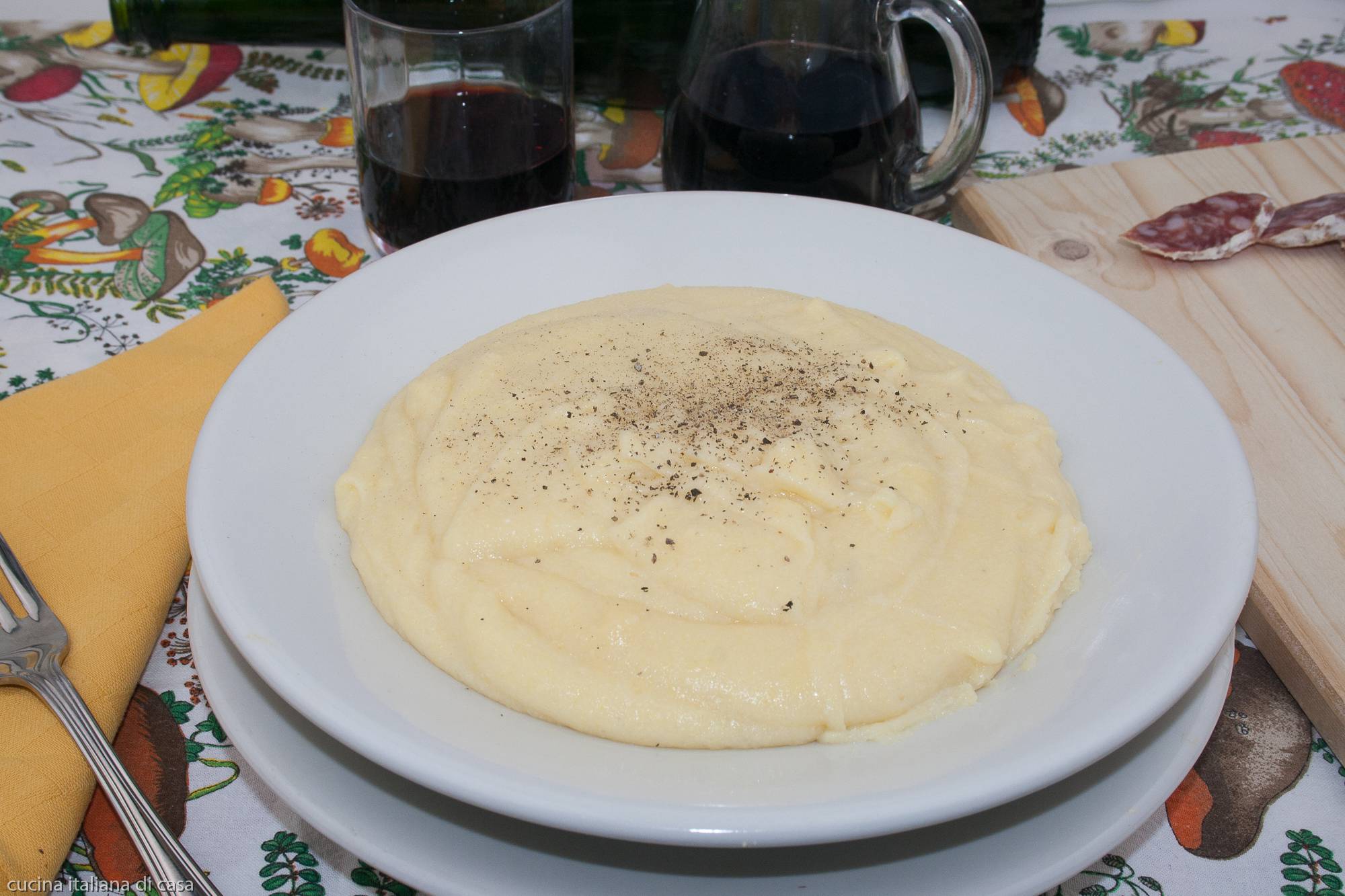 ricetta della polenta taragna al formaggio