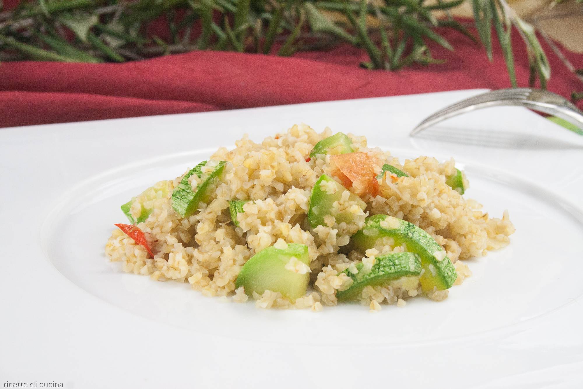 ricetta bulgur zucchine verdure