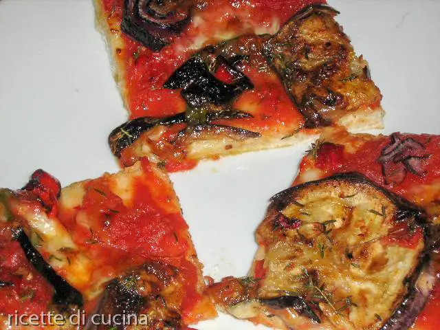 Pizza al trancio con le verdure, ricetta con istruzioni.