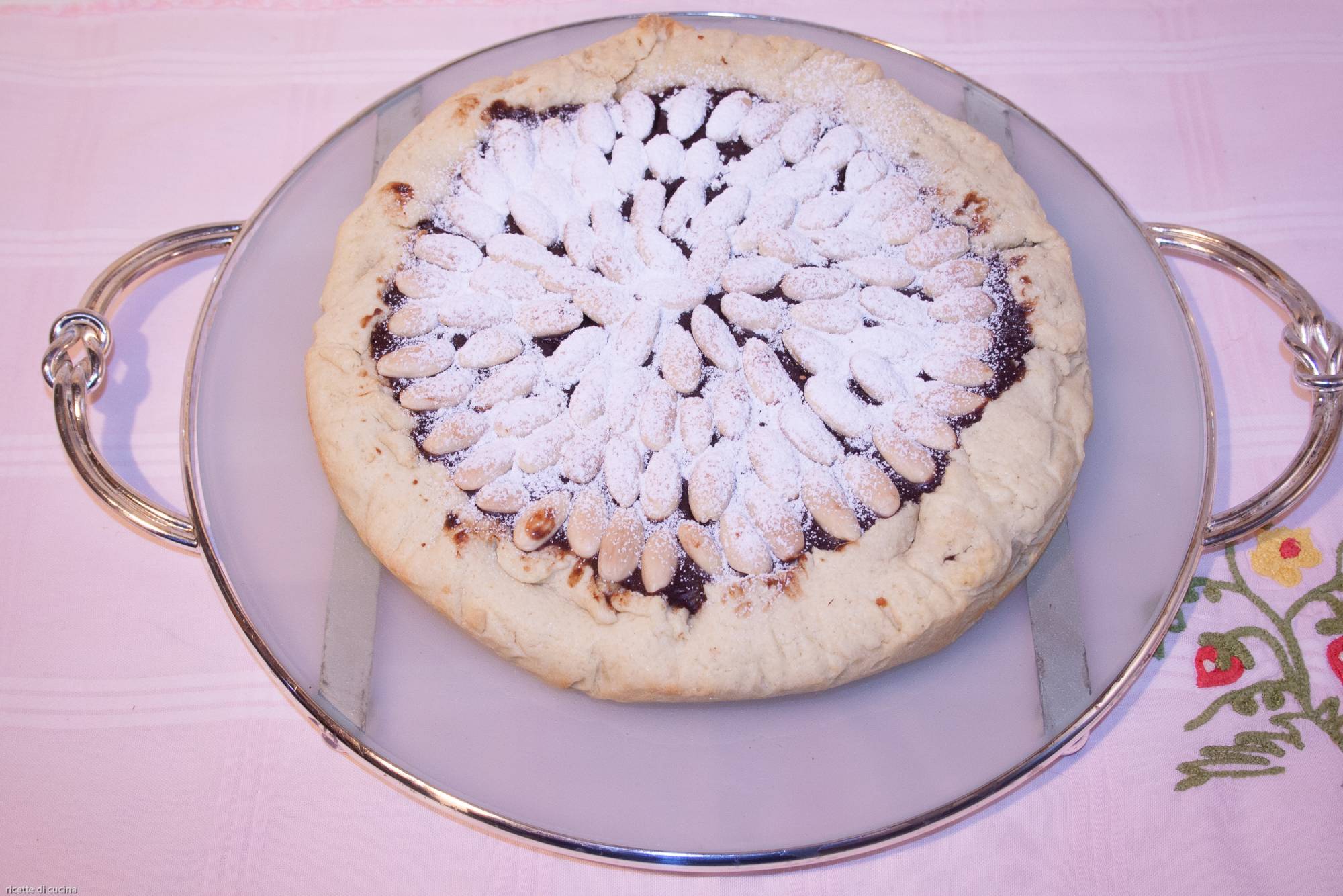 ricetta crostata frolla cacao mandorle