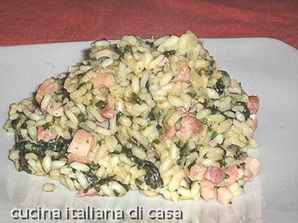 ricetta risotto spinaci pancetta affumicata