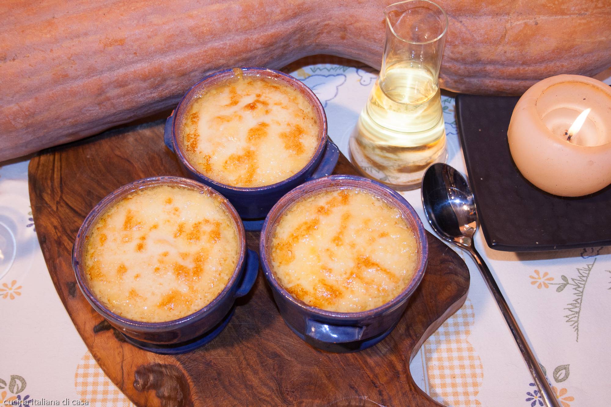 ricetta crema zucca gratinata