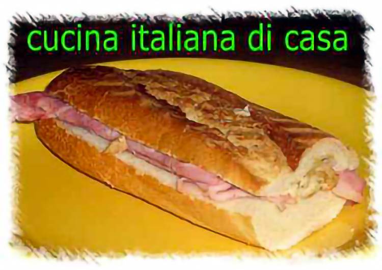 baguette farcita con prosciutto cotto e foie gras