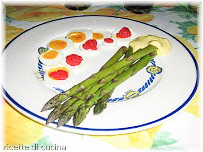 ricetta asparagi uova lompo maionese