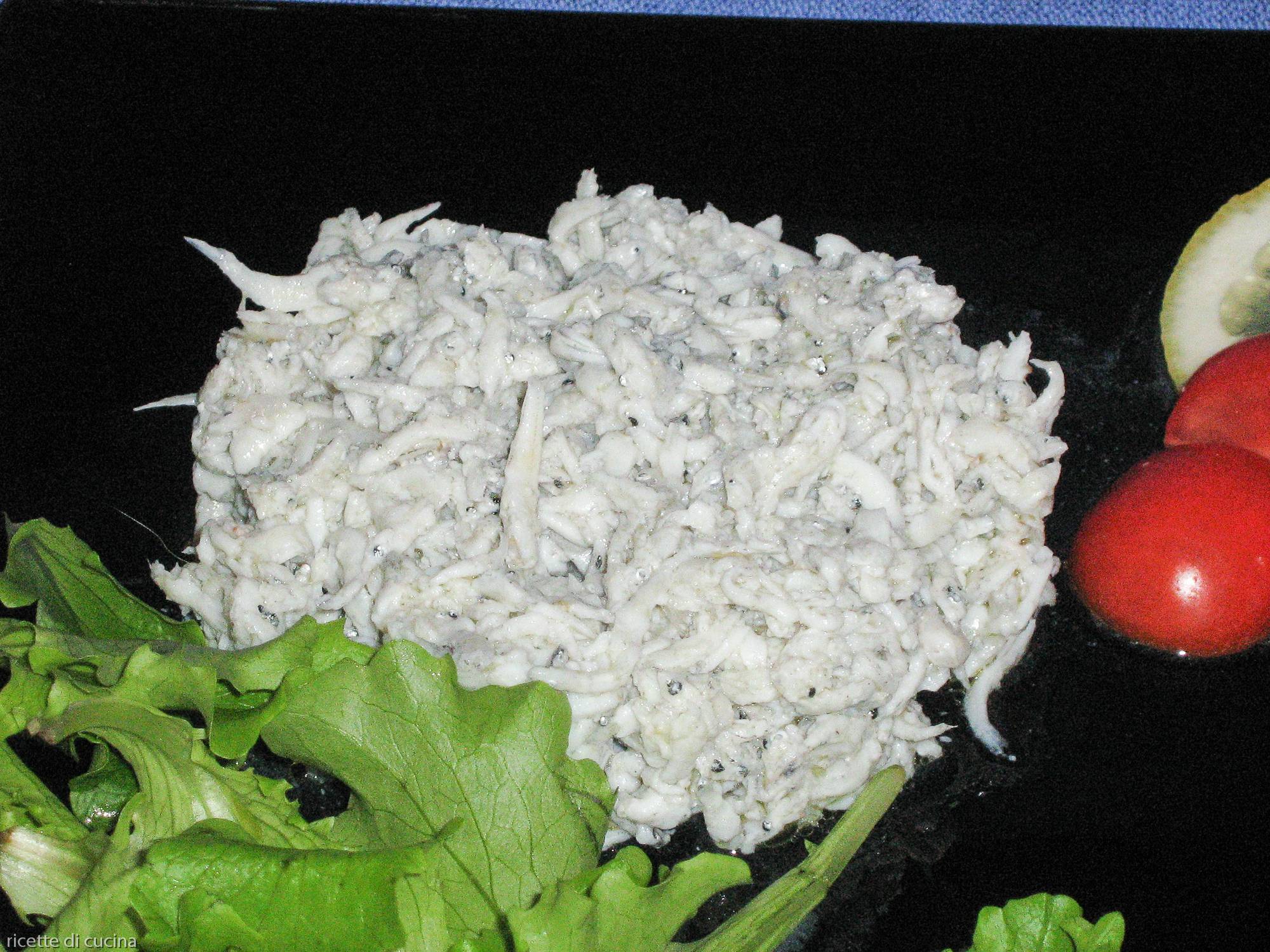 ricetta insalata bianchetti