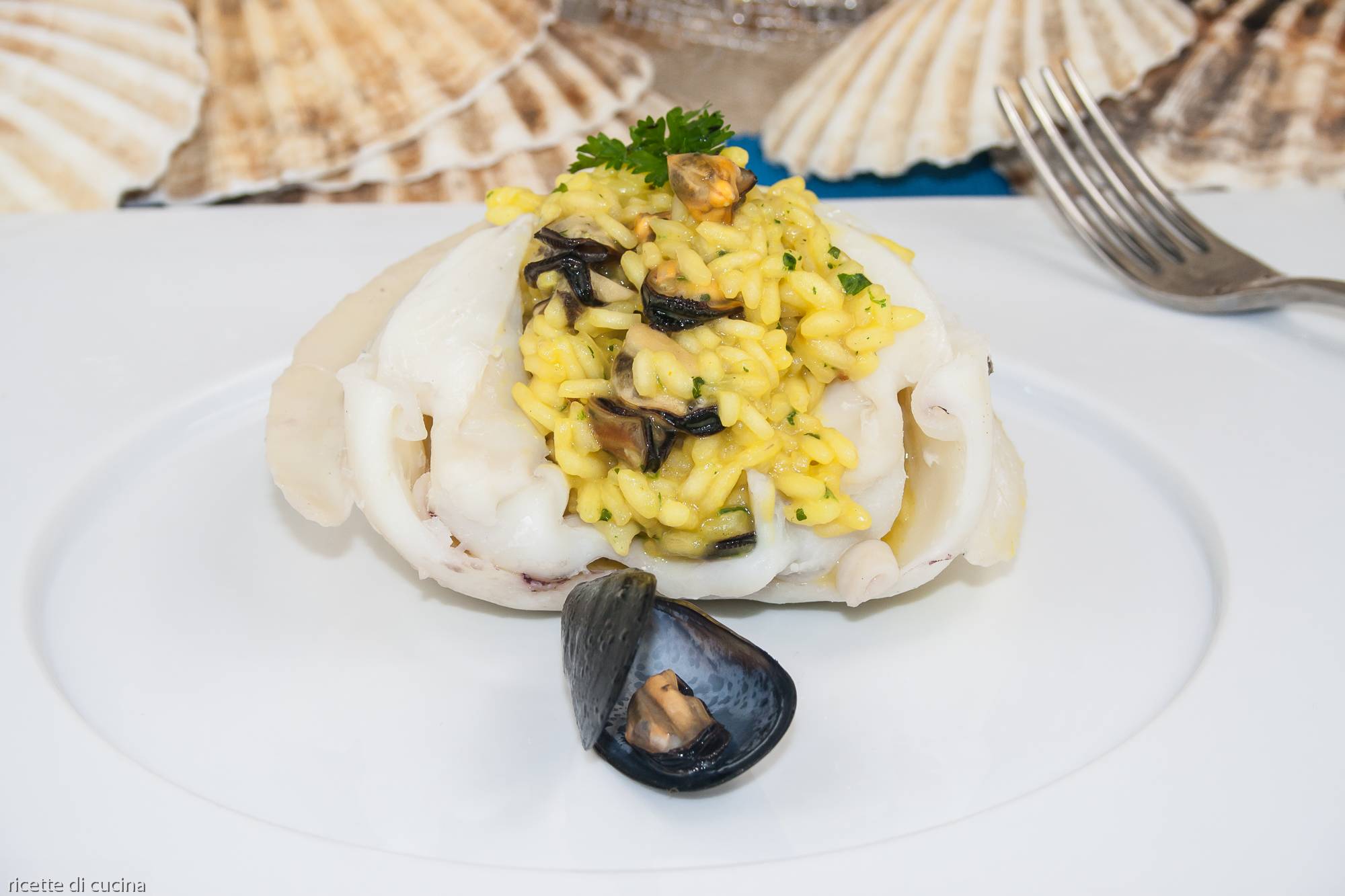 ricetta seppie ripiene riso cozze