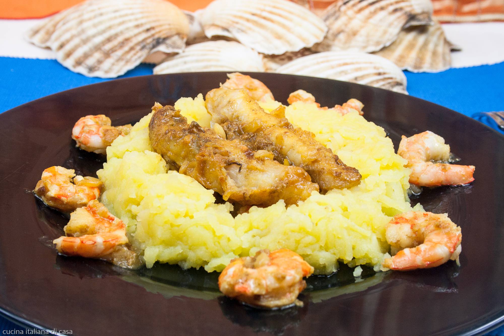 ricetta curry pescatrice gamberi