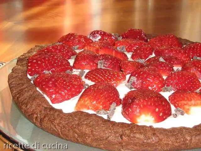 ricetta crostata cacao fragole