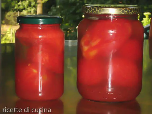 ricetta conserva pomodori pelati