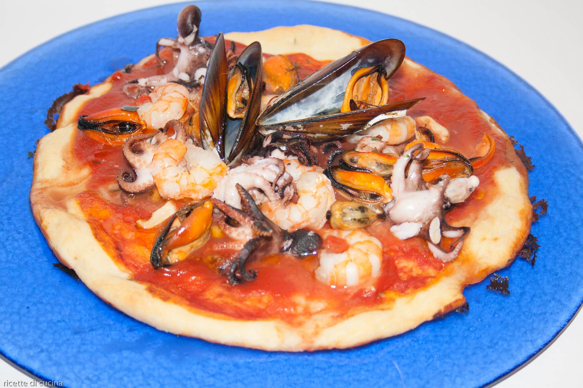 ricetta pizza scoglio